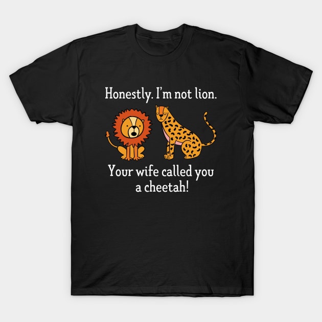 Lion Cheetah T-Shirt by LuckyFoxDesigns